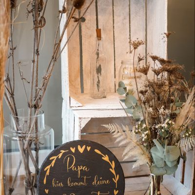 Hochzeitskathi - Schild Papa hier kommt deine Braut