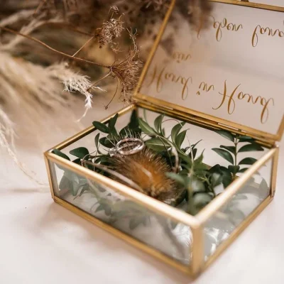 Hochzeitskathi - Ringbox in gold