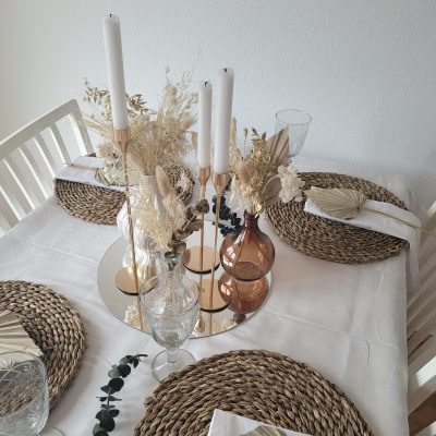 Hochzeitskathi - Tischdekoration Spiegelplatte