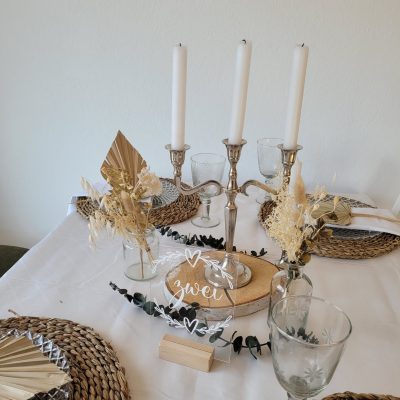 Hochzeitskathi - Tischdekoration silber
