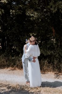 Hochzeitskathi - Zeilitzheim Braut erstes aufeinandertreffen