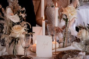 Hochzeitskathi - Brückenbaron Bolzhausen Tischdekoration Boho gold 1